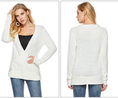 Autumn Long sleeve V neck Fashion Sweaters