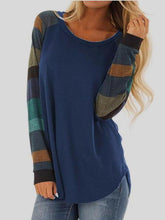 Fashion Gored Round neck Long sleeve T-Shirts