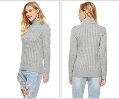 Fashion High collar Long sleeve Sweaters