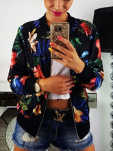 New Autumn Floral Baseball uniform Causal Jackets