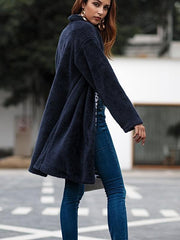 New Women Floral Plush Coats