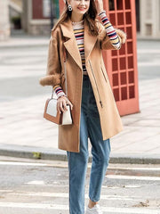 New Fashion Pure Lapel Thickness Coats