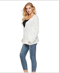 Autumn Long sleeve V neck Fashion Sweaters
