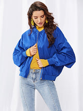 Women Long sleeve Zipper Pure Jackets
