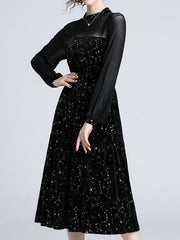 Fashion Grenadine Velet Skater Dresses
