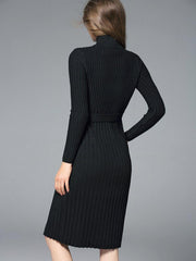 New Long sleeve Knit Lacing Bodycon Dresses