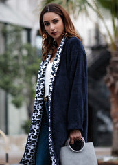 New Women Floral Plush Coats