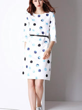 Women New Round neck Point Lace Skater Dresses