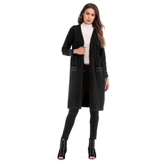 Fashion Lacing Knit Long sleeve Coats