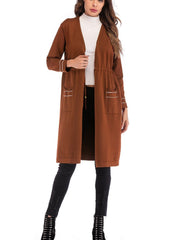 Fashion Lacing Knit Long sleeve Coats