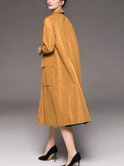New Casual Single-breasted Pure Plus Trench Coats