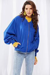 Women Long sleeve Zipper Pure Jackets