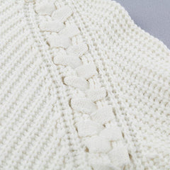 Fashion Hooded Long Sleeve Plain Knitting Sweaters