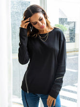 New Zipper decoration Pullover T-Shirts