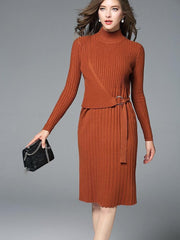 New Long sleeve Knit Lacing Bodycon Dresses