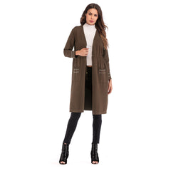 Fashion Lacing Knit Long sleeve Coats