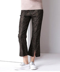 New Fashion Floral Vent High-waisted Nine-point trousers