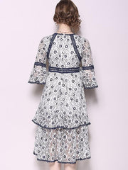 New Floral Lace Skater Dresses