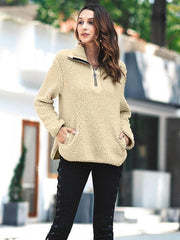 New Zipper Long sleeve Sweater