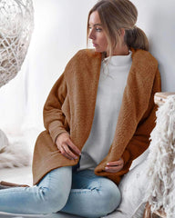Loose Sexy Plush Pure Hoodies Coats