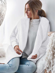 Loose Sexy Plush Pure Hoodies Coats