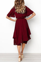 Fashion Round neck Short sleeve Skater Dresses