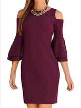 Fashion Pure Round neck Shift Dresses