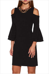Fashion Pure Round neck Shift Dresses