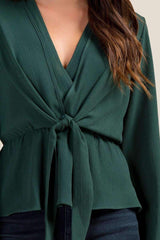 Fashion Lacing V neck Blouses