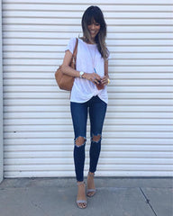 Round Neck Short Sleeve Plain Casual T-Shirts