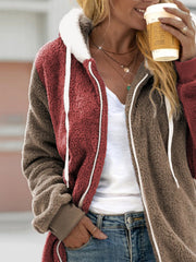 Loosen Fluff/Granular Fleece Fabric Outerwear Coats