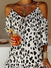 Casual holiday print dress