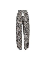 Sexy high waist lace tassel trousers leopard printed long pants