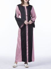 Bell Sleeve Paneled Casual Dress