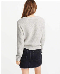 Fashion Pure Purl Round neck Long sleeve Sweaters
