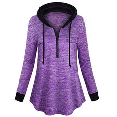 Solid Color Pocket Zip Hoodies