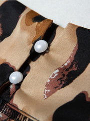 Fashion Sexy Leopard Backless T-Shirts