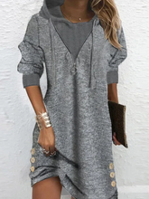 Color Block V Neck Casual Shift Dresses