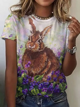 Easter Loose Casual Crew Neck T-Shirts
