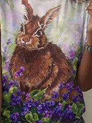 Easter Loose Casual Crew Neck T-Shirts