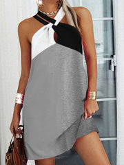 Fashion halter neck women sleeveless vacation dresses
