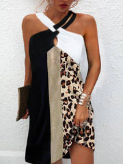 Fashion halter neck women sleeveless vacation dresses