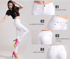 Candy Color Slim Stretch Pants