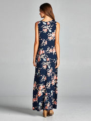 Asymmetry Floral Maxi Dress