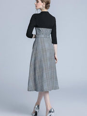 New Fashion Retro Plaid Skater Dresses
