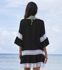 Fashion Lace Gored Lacing Vacation Dresses