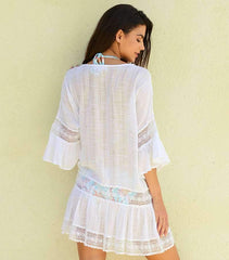 Fashion Lace Gored Lacing Vacation Dresses