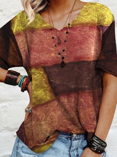 Casual Loose Gored V neck Short sleeve T-Shirts