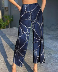 Casual daily printed long pants comfy pants