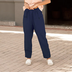 Daily Casual woman long cotton and linen long pants